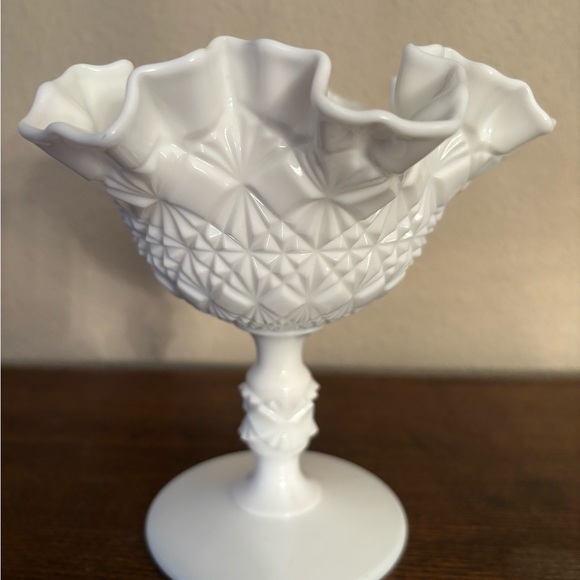 Fenton Other - Fenton "Olde Virginia" milk glass compote.